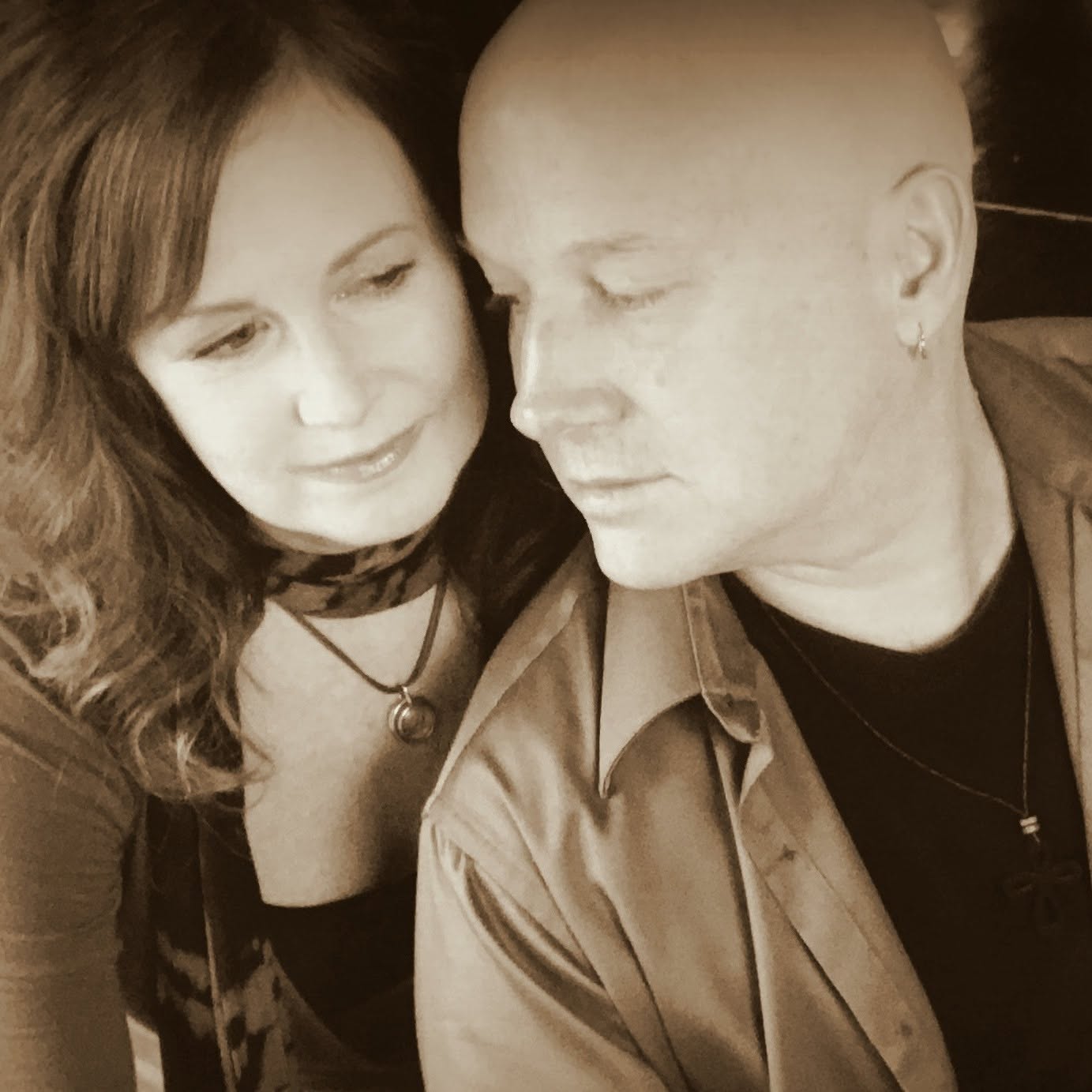 Montgomery Jones — Eric Montgomery and Lauri Jones, sepia portrait